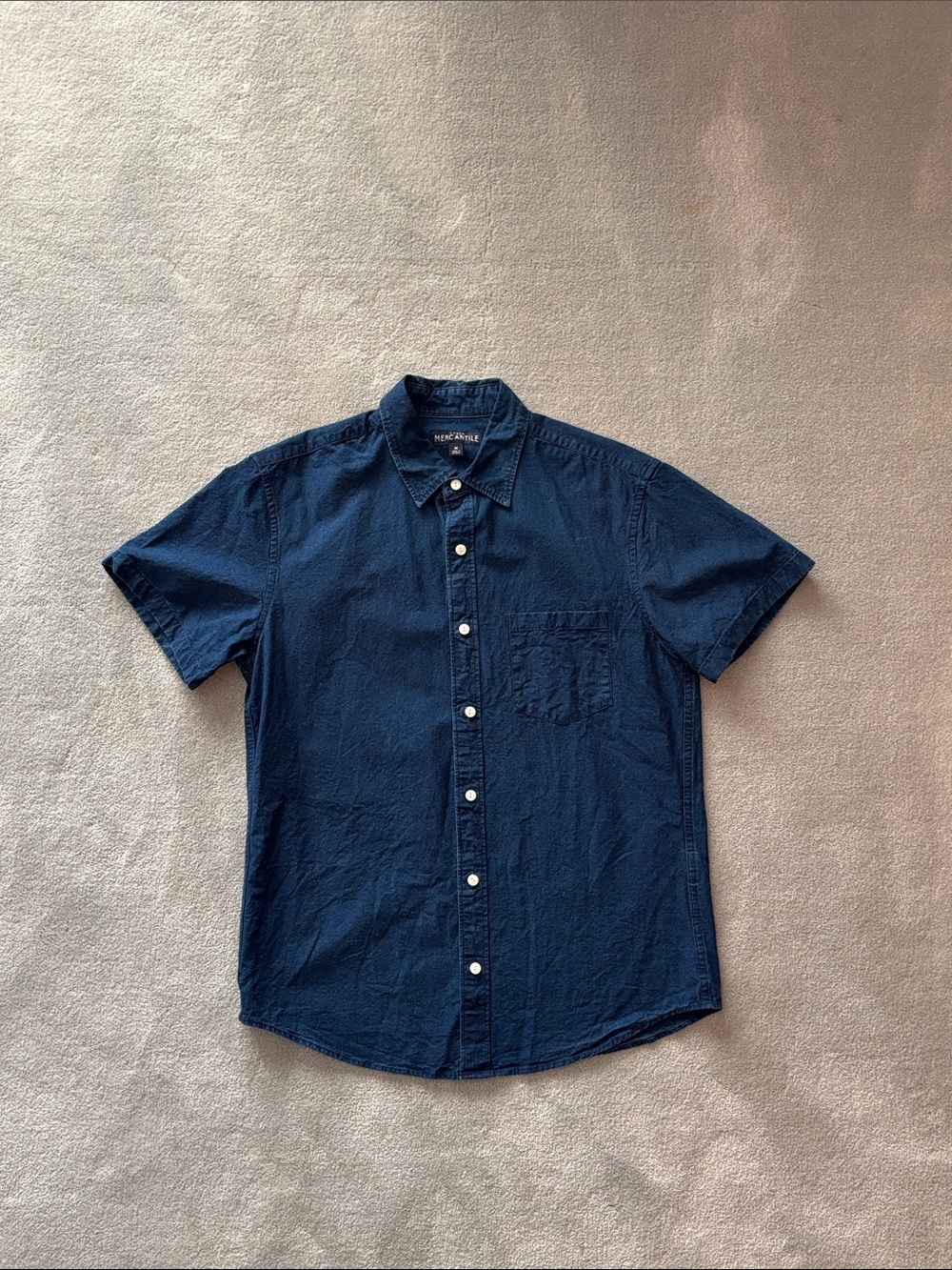 J. Crew Short-Sleeve Indigo Button-Down Shirt